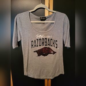 Medium Gray Arkansas Razorbacks T-Shirt